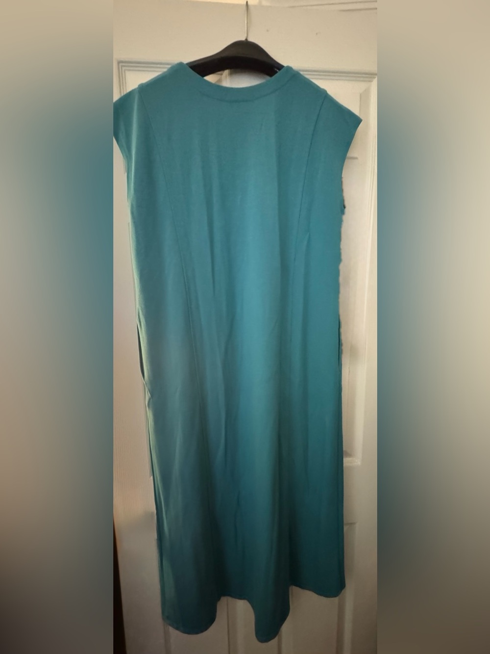 NWT J. Jill Wearever Teal V-Neck Dress - Picture 2 of 5